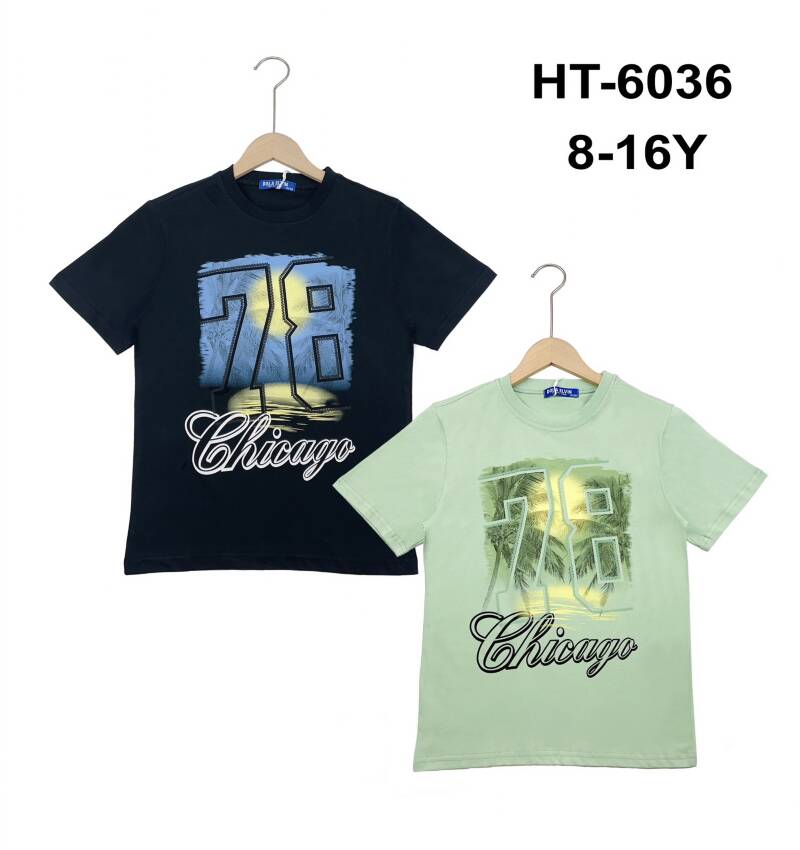 Bluzki chłopięce. Roz 8-16, Mix Kolor Paczka 5 szt. 1